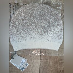 Barefoot Dreams Cream and Taupe Beanie